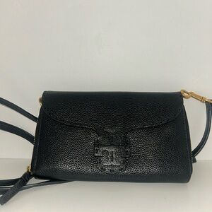 Tory Burch Black Crossbody Bag with Gold Hardware